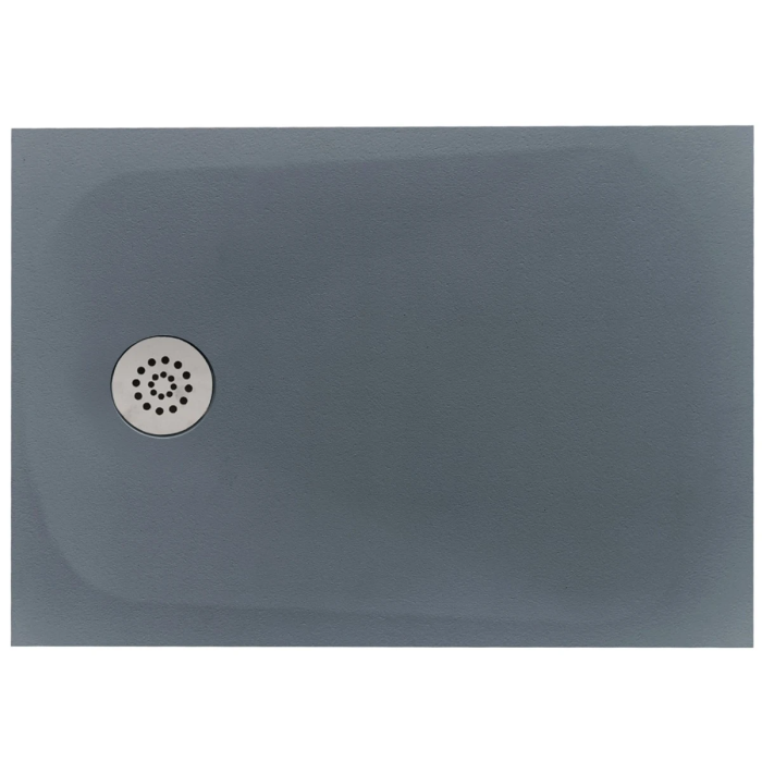 Cadita Dus Compozit Tonda Gri 70x100 cm