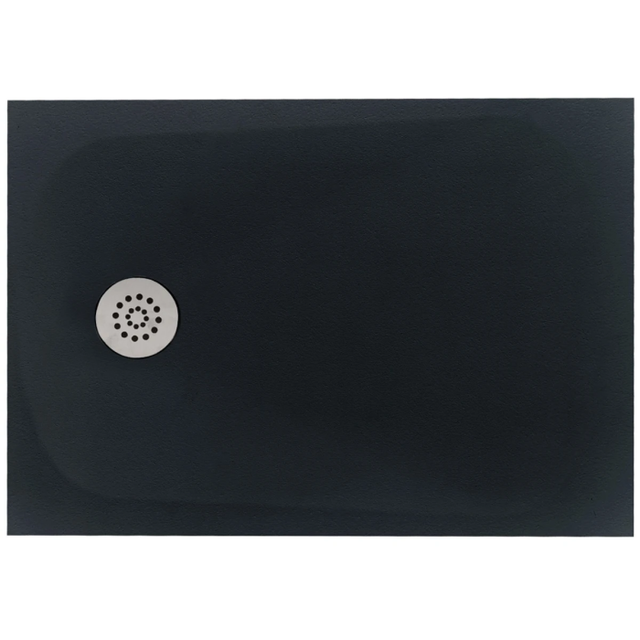 Cadita Dus Compozit Tonda Negru 70x100 cm