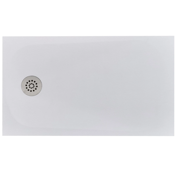Cadita Dus Compozit Tonda Alb 70x120 cm