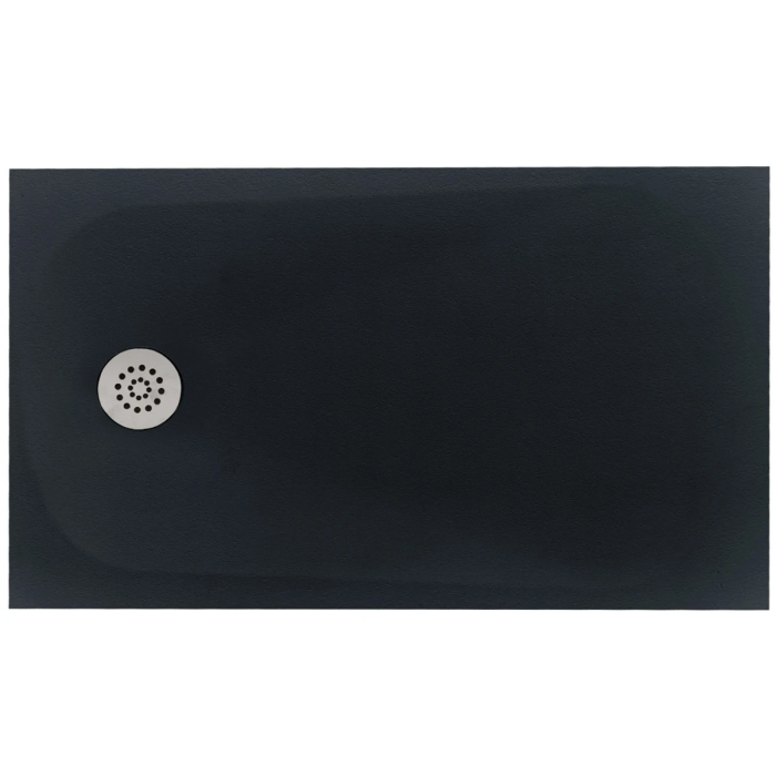 Cadita Dus Compozit Tonda Negru 70x120 cm