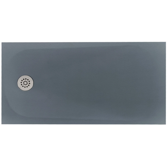 Cadita Dus Compozit Tonda Gri 70x140 cm