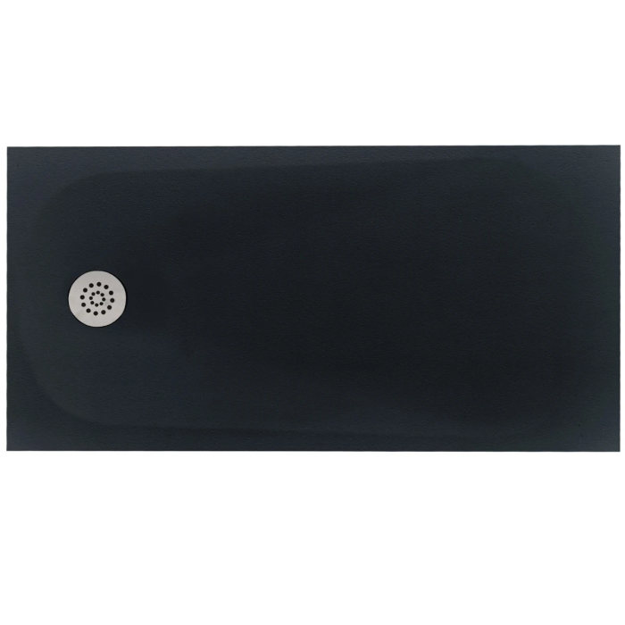 Cadita Dus Compozit Tonda Negru 70x140 cm