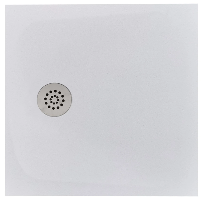 Cadita Dus Compozit Tonda Alb 80x80 cm