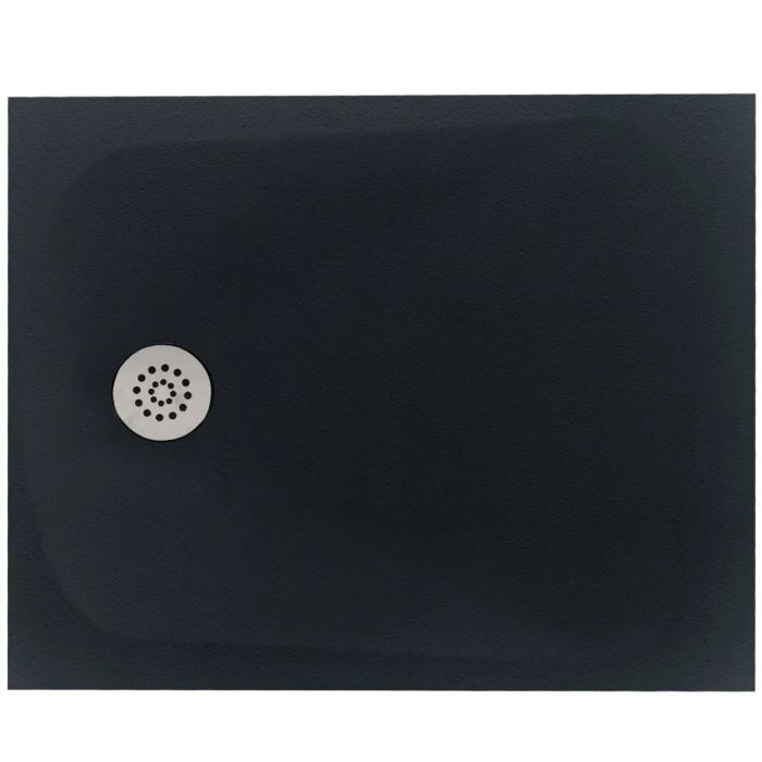 Cadita Dus Compozit Tonda Negru 80x100 cm