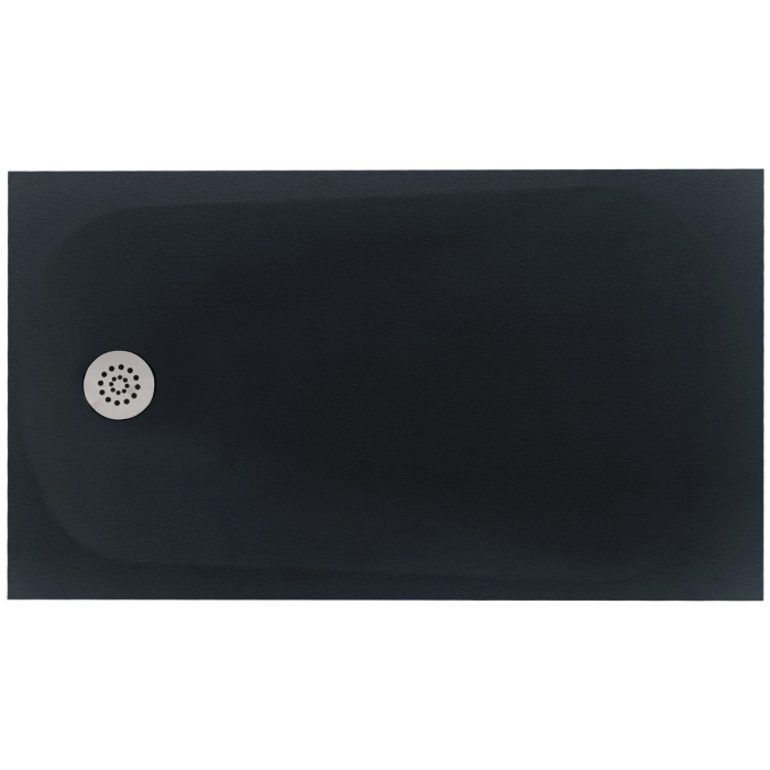Cadita Dus Compozit Tonda Negru 80x140 cm