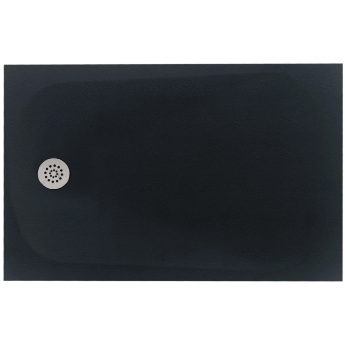 Cadita Dus Compozit Tonda Negru 90x140 cm