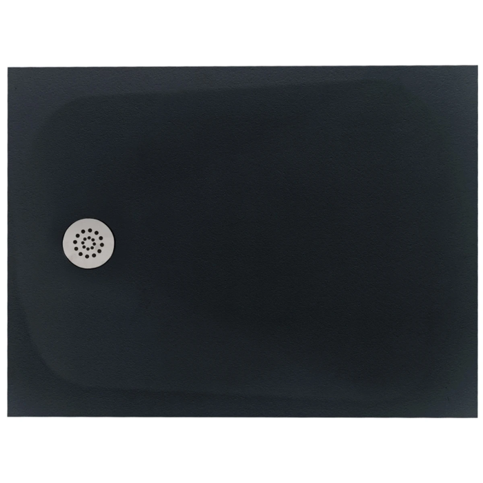 Cadita Dus Compozit Tonda Negru 90x120 cm