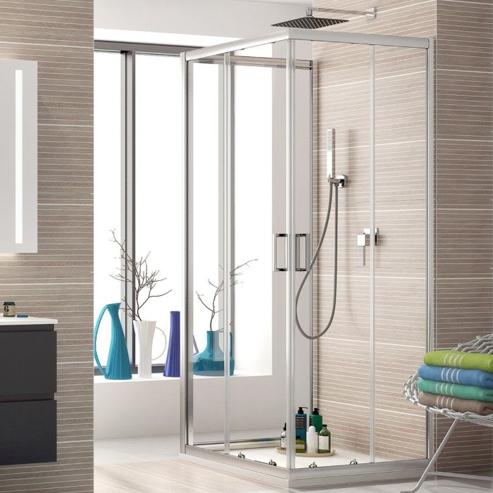 Cabina dus 3 laturi 80x100x80 cm