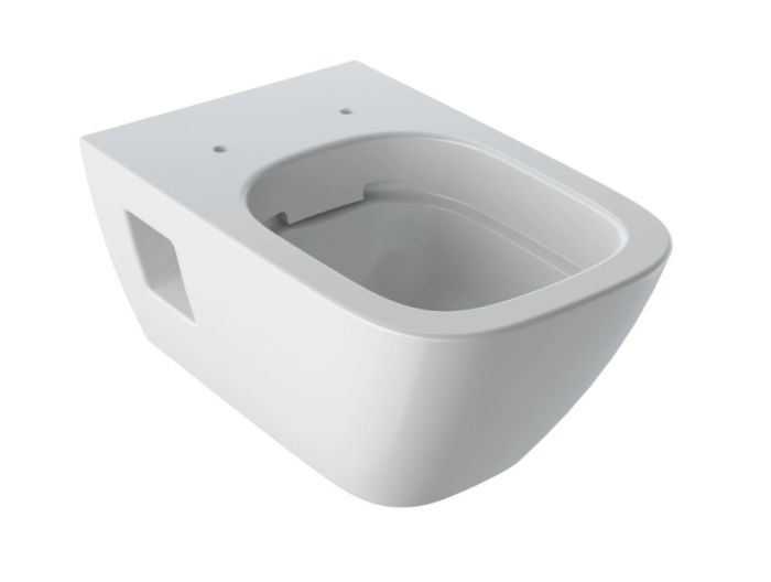 Vas WC Suspendat Rimless Selnova Square Geberit + Capac Soft Close Finisaj Alb Lucios