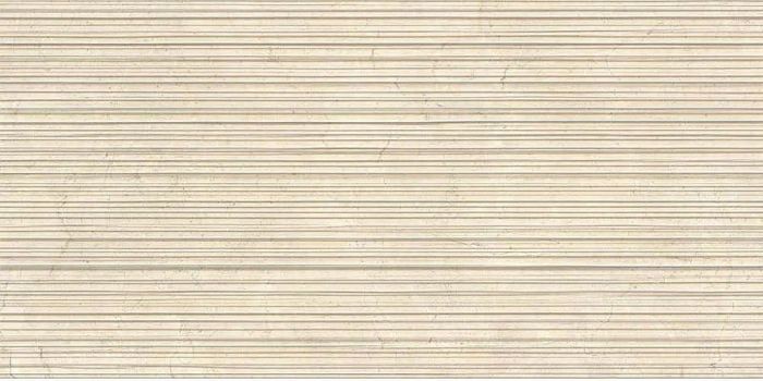 Gresie Portelanata Decor Riflat Calcis Avorio Stripe 60x120 cm