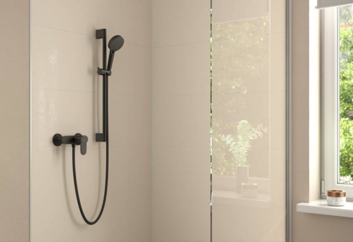 Baterie Dus Hansgrohe Vernis Blend Finisaj Negru Mat