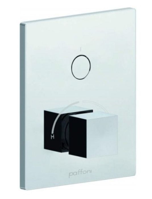 Baterie Incastrata Cada Dus Paffoni Compact Box Finisaj Alb cu o iesire
