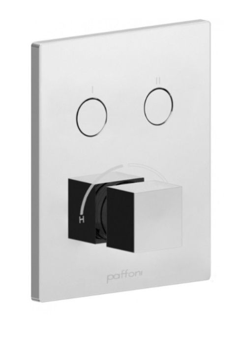 Baterie Incastrata Cada Dus Paffoni Compact Box Crom cu doua iesiri