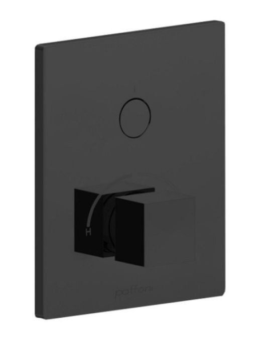Baterie Incastrata Cada Dus Paffoni Compact Box Finisaj Negru cu o iesire