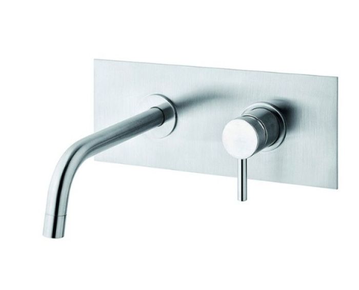 Baterie Lavoar Incastrata Paffoni Light Finisaj Metalic cu Pipa 123 mm