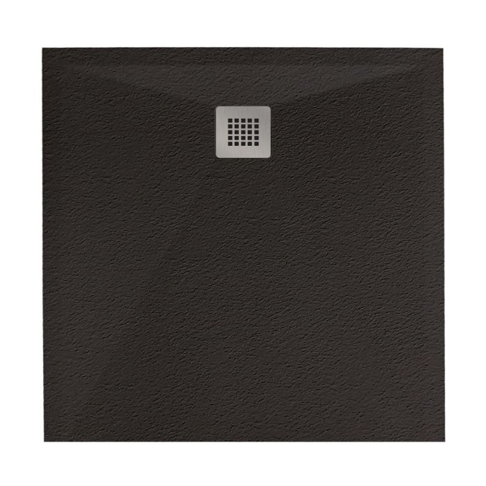 Cadita Dus Compozit Forma Negru 80x80 cm