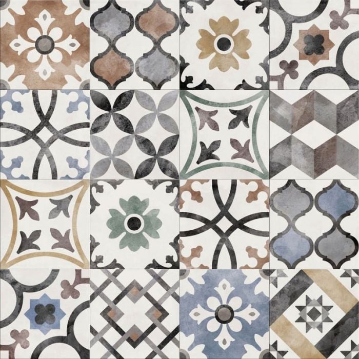 Gresie Decorata Play Classic Mix Multicolor 20x20 cm
