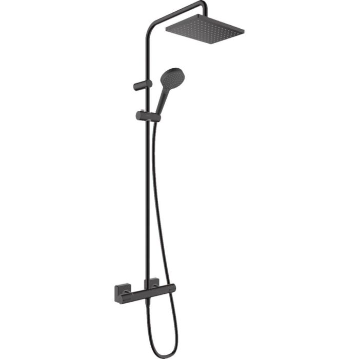 Coloana Dus cu Termostat Hansgrohe Vernis Shape 230 Negru Mat