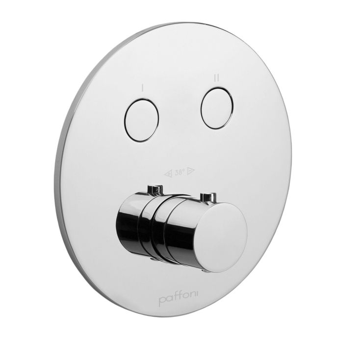 Baterie Incastrata Cada Dus Termostatata Paffoni Compact Box Crom cu doua iesiri