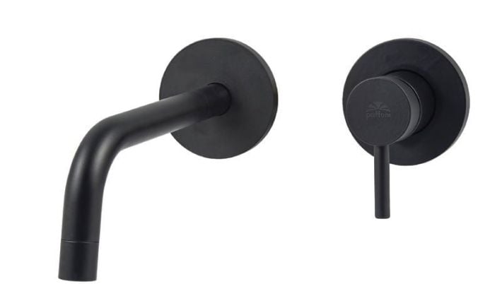 Baterie Lavoar Incastrata Paffoni Light Finisaj Negru Mat cu Pipa 248 mm