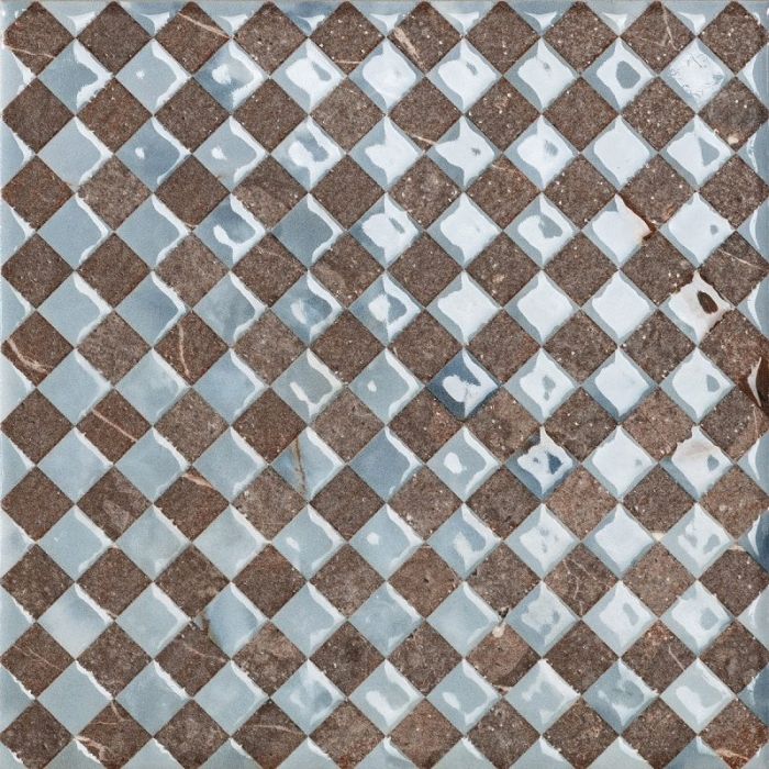 Gresie Portelanata Decor Dimore Dalila Marrone Imperiale 20x20 cm