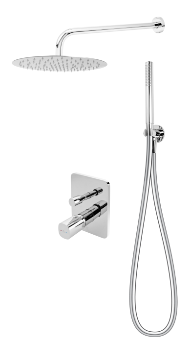 Sistem Dus Incastrat 6 in 1 FDesign Meandro Crom Lucios