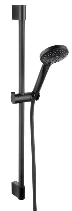 Set Dus Negru cu Bara Culisanta FDesign Inula Negru Mat