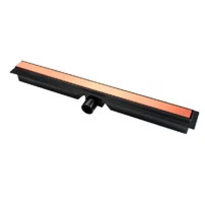 Rigola Dus Liniara Slim FDesign Kleome Negru-Roz Auriu