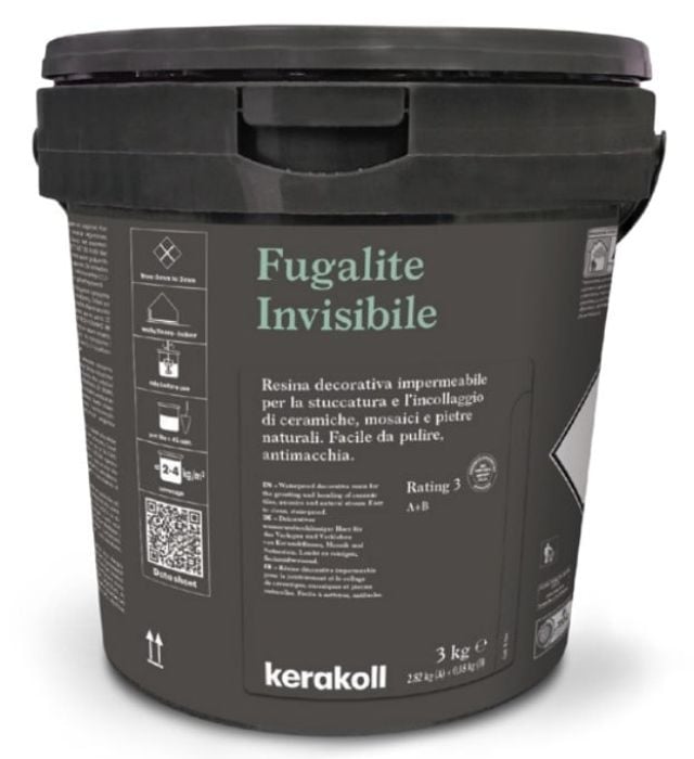 Chit de rosturi si adeziv mozaic sticla Kerakoll Fugalite Invisibile A+B 3kg