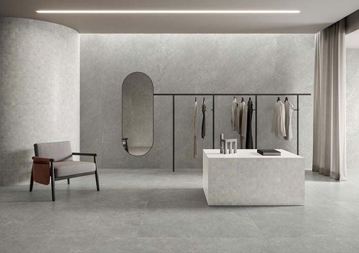 Gresie de Exterior Limestone Grey Anti-Slip Mat 60x120x2 cm