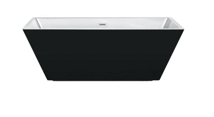 Cada Freestanding Rectangulara Hades Black 178x80 cm