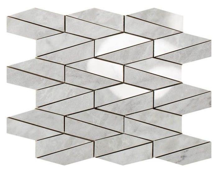 Mozaic pe plasa Mosaico Esagona Allungato Mix Grigio Versilia 26x30 cm