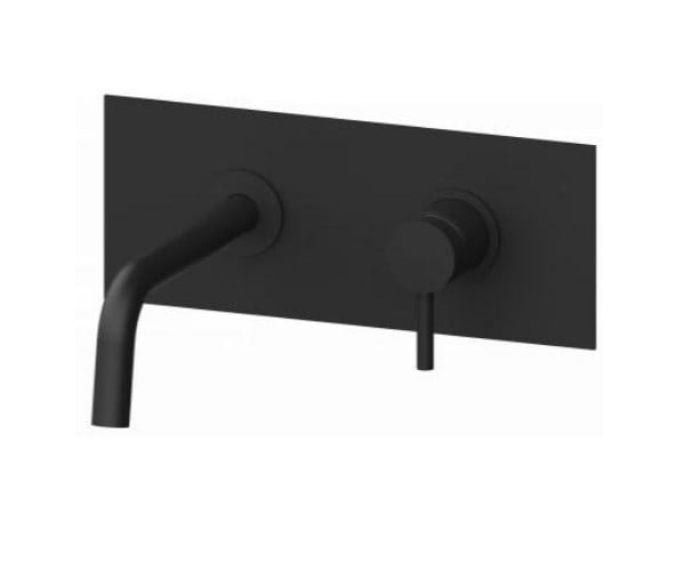 Baterie Lavoar Incastrata Paffoni Light Finisaj Negru cu Pipa 178 mm