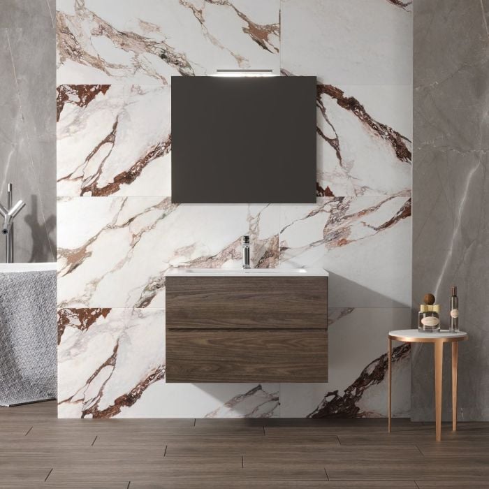 Set Mobilier de Baie Harmony Natural Grey L.80 cm
