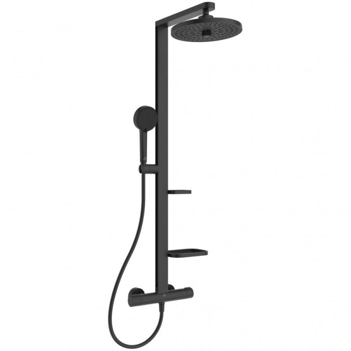 Coloana de dus Negru cu termostat Ideal Standard Ceratherm Alu+