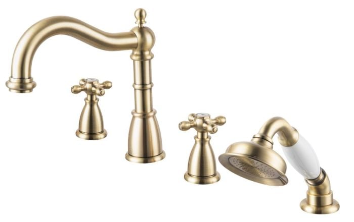 Baterie stativa incastrata cada/dus FDesign Lacrima Bronz