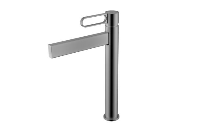 Baterie stativa lavoar inalta, cu ventil click-clack FDesign Zaffiro Gun Metal