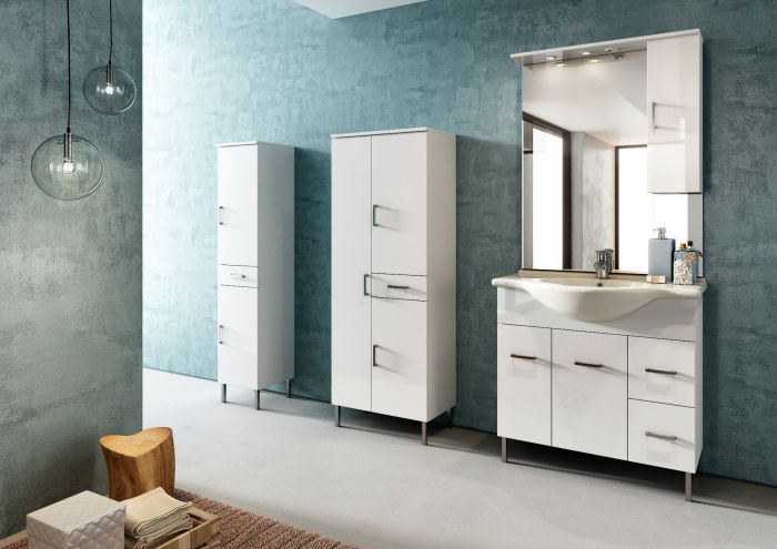 Set Complet Mobilier Baie Palma Bianco L85 cm