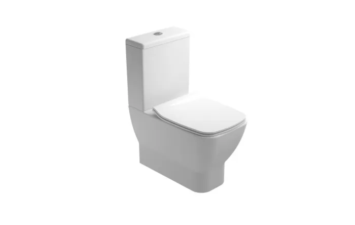 Vas WC Back To Wall Cu Rezervor Emma Square Gala si Capac Soft Close Finisaj Alb Lucios