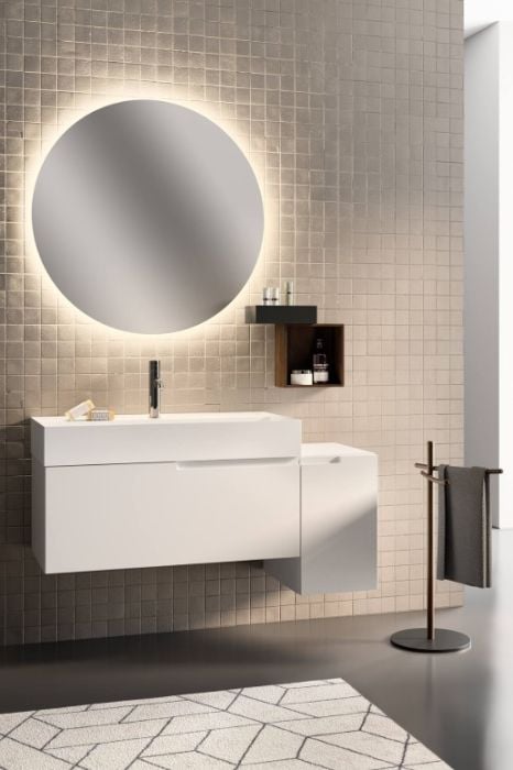 Set Mobilier Baie Belbagno Era 02 Alb Mat 120 cm