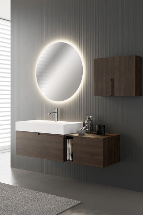 Set Mobilier Baie Belbagno Era 04 Noce Gold Mat 150 cm
