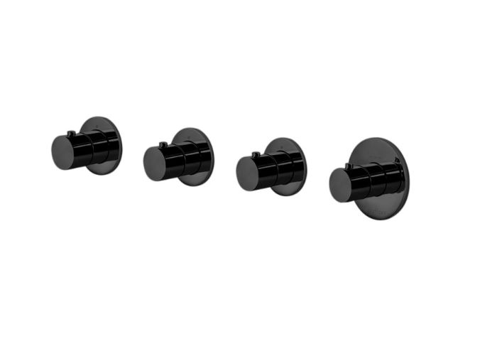 Set Paffoni Pentru Baterie Termostatica dus/cada Incorporata cu 3 Functii Negru Mat