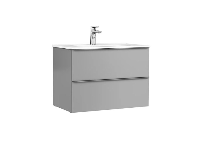 Mobilier Baie Suspendat Shona Cu 2 Sertare Galet Mat 80x46x56.5 cm