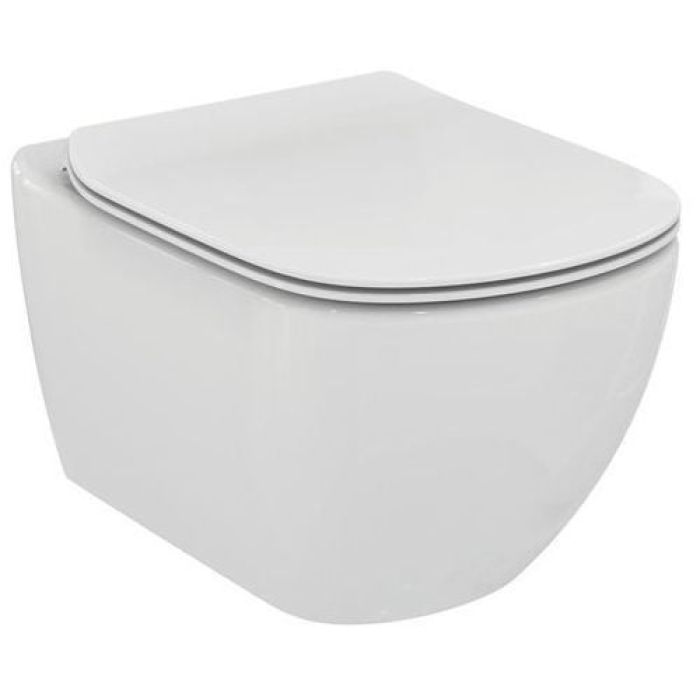 Vas WC Suspendat Tesi AquaBlade Ideal Standard Cu Capac Soft Close Slim Alb Mat