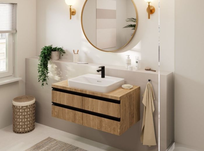 Baterie Lavoar Hansgrohe Vernis Blend 70 Finisaj Negru Mat
