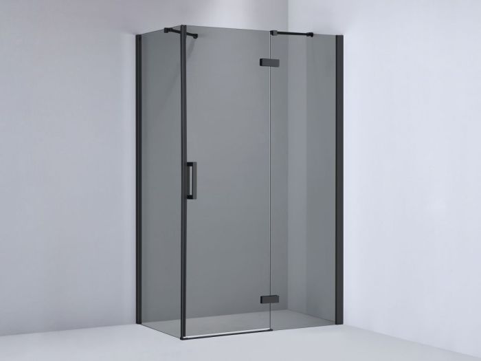 Cabina Dus Batanta Wst 02 Profil Negru Sticla Fumurie 120x80x200 cm