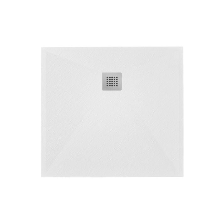 Cadita Dus Compozit Roca Alb 80x80 cm