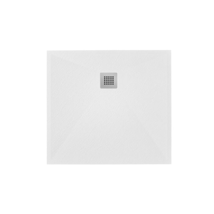Cadita Dus Compozit Roca Alb 90x90 cm