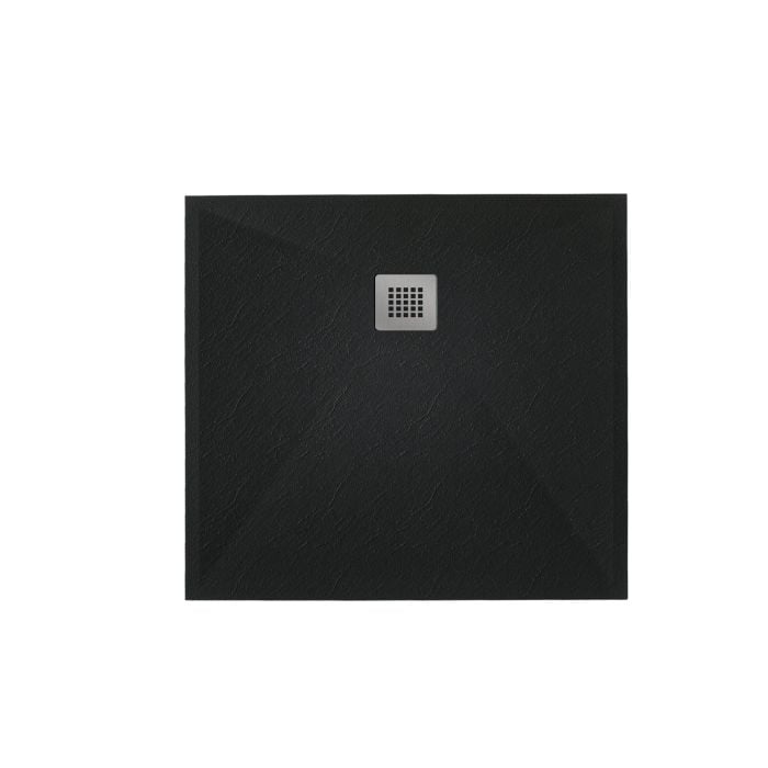 Cadita Dus Compozit Roca Negru 80x80 cm