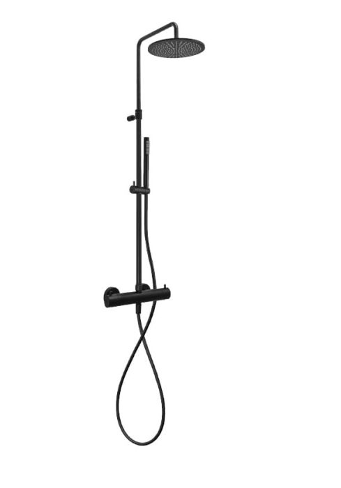 Coloana Dus cu Termostat Paffoni Mini Birillo Negru Mat